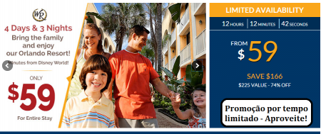 Orlando 3 dias e 4 noites por apenas $59,00 - PACOTE...! 